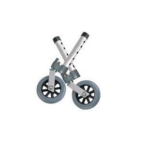 slide 1 of 1, Drive Medical Swivel Lock Walker Wheels, 5'', 1 Pair, 1 ct