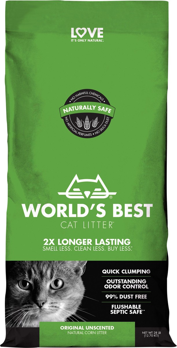 slide 6 of 6, World's Best Cat Litter World''s Best Cat Litter Original Unscented 28 LBS, 28 lb