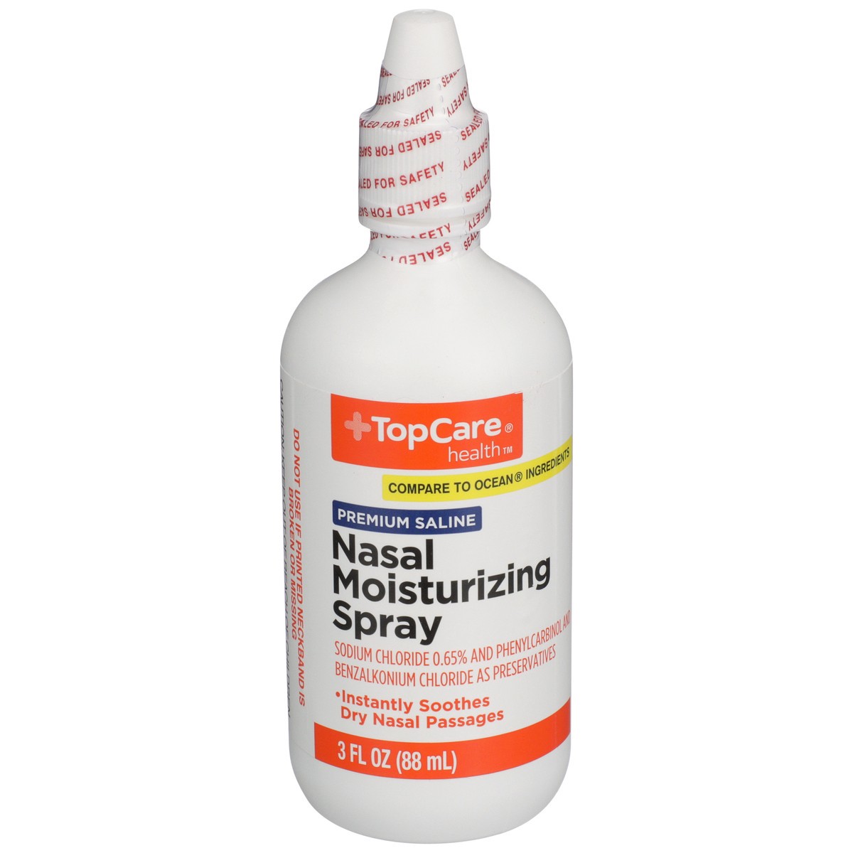 slide 2 of 9, TopCare Premium Saline Nasal Moisturizing Sodium Chloride 0.65% Spray, 3 fl oz