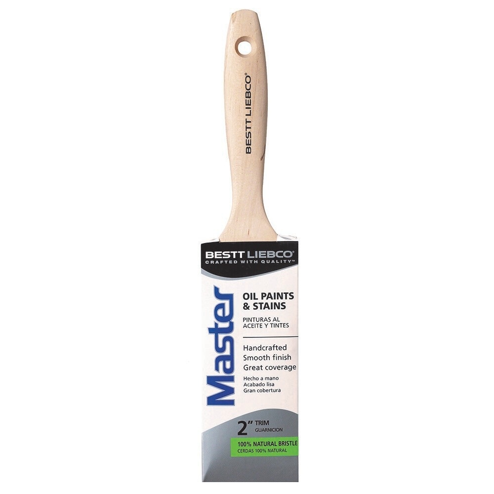 slide 1 of 1, Bestt Liebco Master Oil Paints And Stains Natural Bristle Trim Brush, 2 in