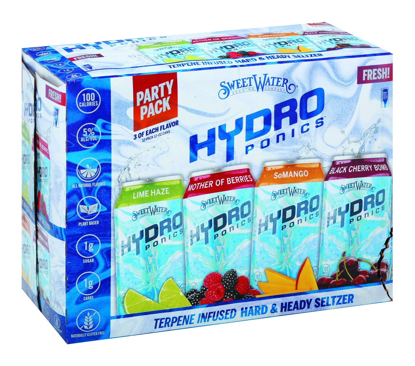 slide 1 of 1, SweetWater Brewing Company Brewing Co. Hydroponics Hard Seltzer Variety Pack, 12 oz