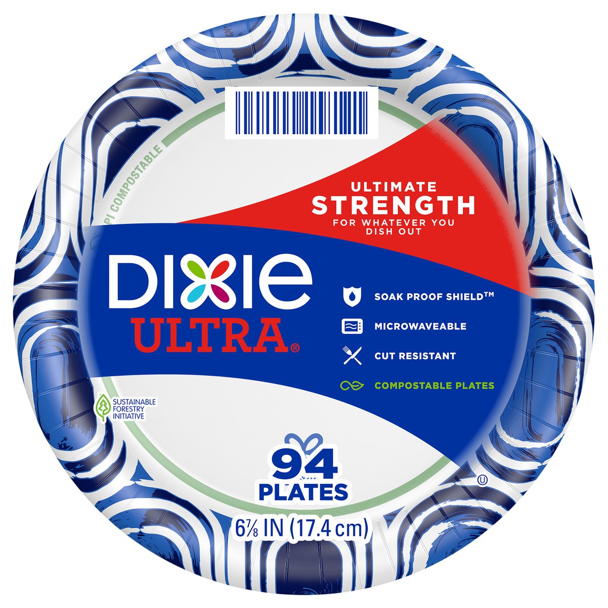 slide 2 of 6, Dixie Ultra Compostable 7 Inch Plates, 94 Count, 94 ct