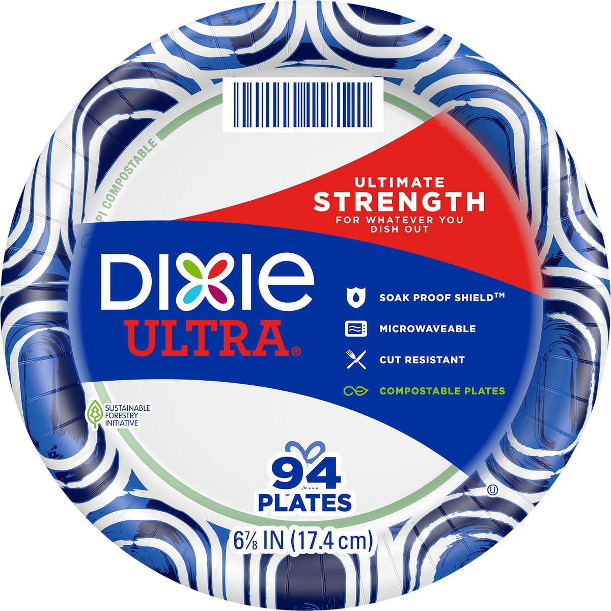 slide 6 of 6, Dixie Ultra Compostable 7 Inch Plates, 94 Count, 94 ct