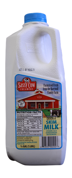 slide 1 of 1, Sassy Cow Creamery Skim Milk, 1/2 gal