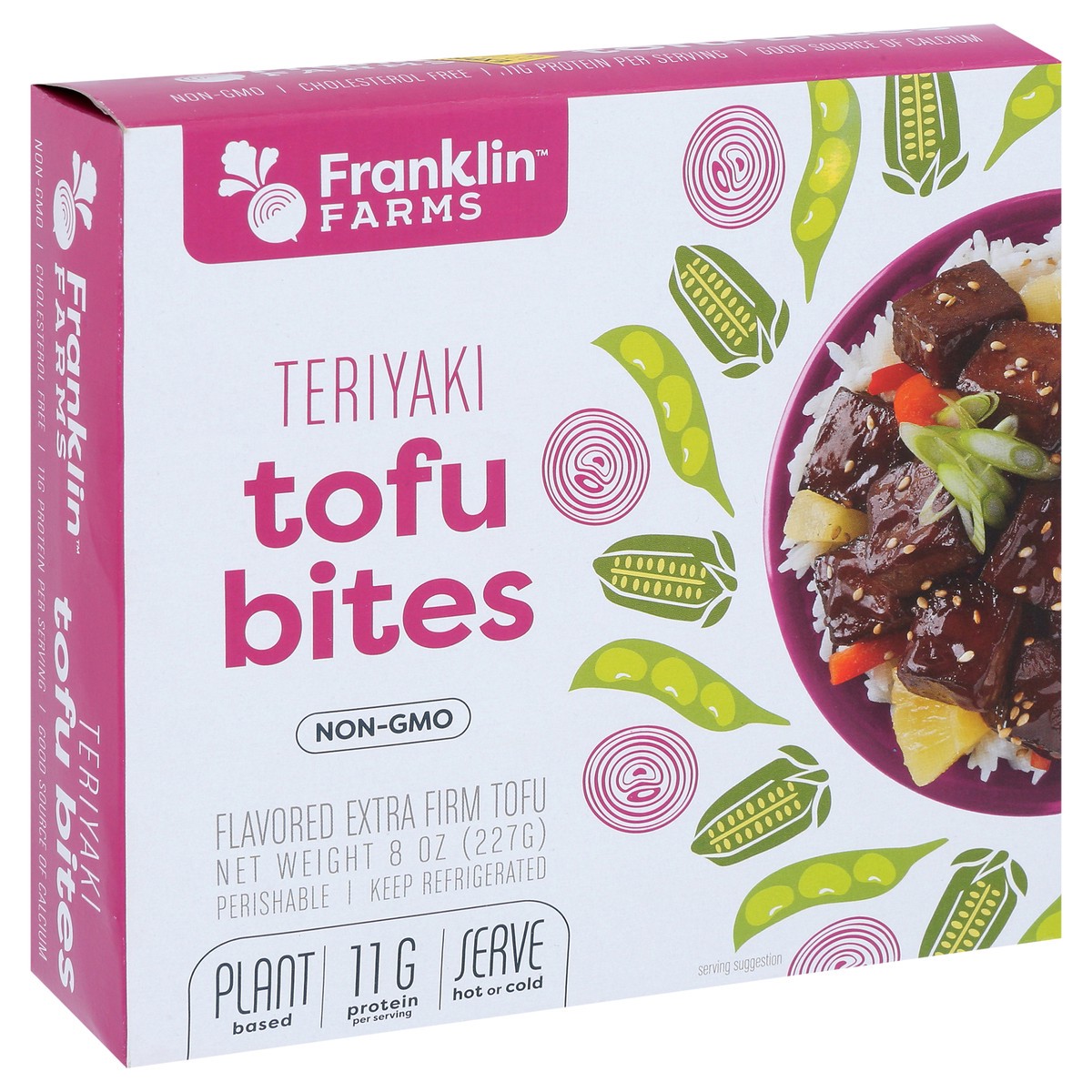 slide 11 of 11, Franklin Farms Teriyaki Tofu Bites, 8 oz