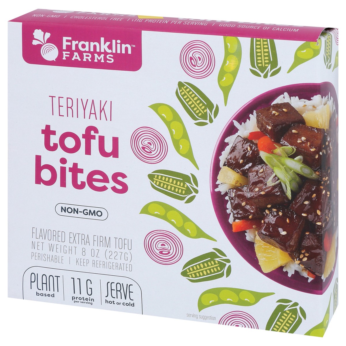 slide 9 of 11, Franklin Farms Teriyaki Tofu Bites, 8 oz