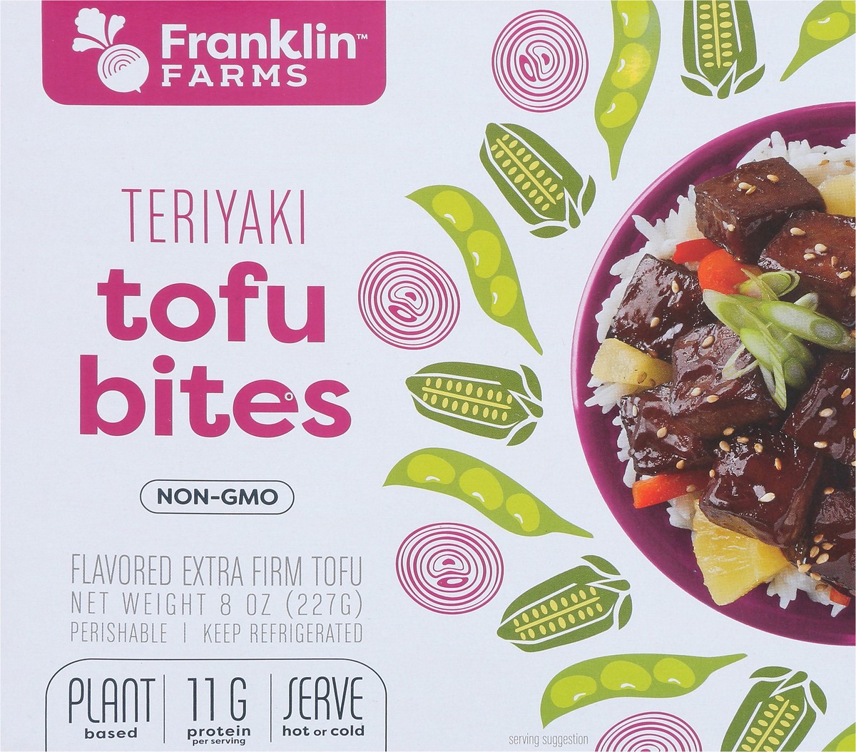 slide 8 of 11, Franklin Farms Teriyaki Tofu Bites, 8 oz