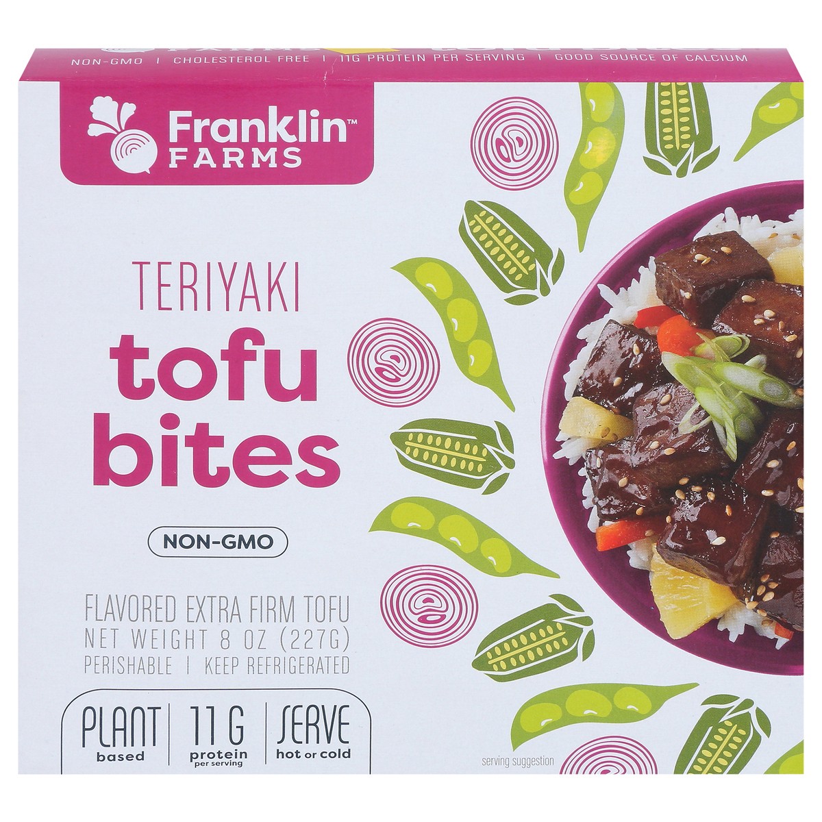 slide 7 of 11, Franklin Farms Teriyaki Tofu Bites, 8 oz