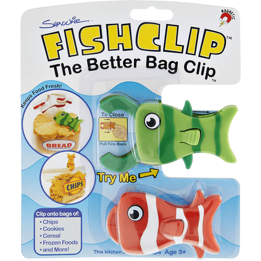 slide 2 of 10, Shrockie Fish Clip Bag Clips 2 ea, 2 ct