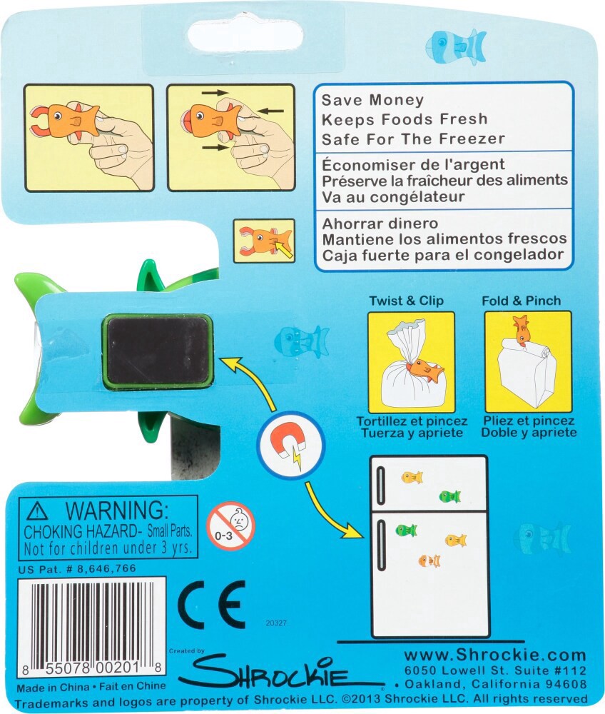 slide 1 of 10, Shrockie Fish Clip Bag Clips 2 ea, 2 ct