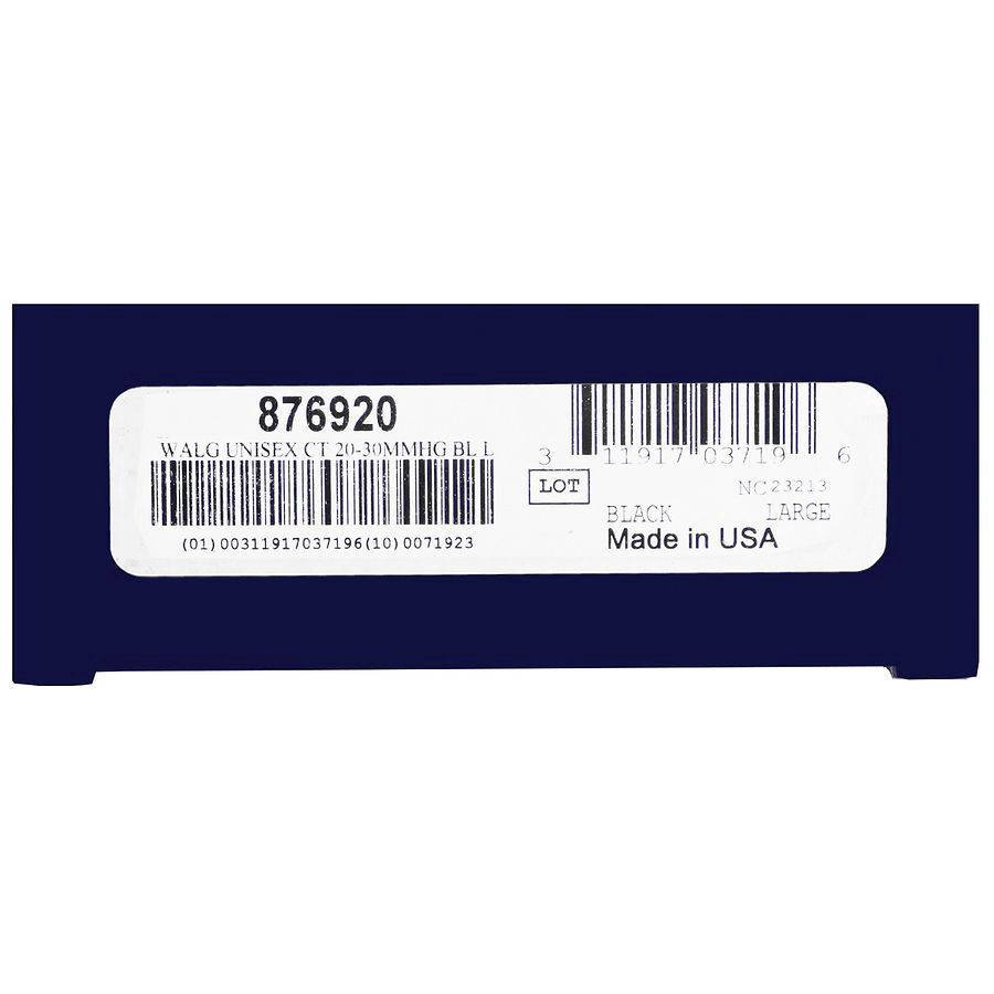 slide 3 of 5, Walgreens Below Knee Microfiber Compression Socks, Firm Black, large 1pair