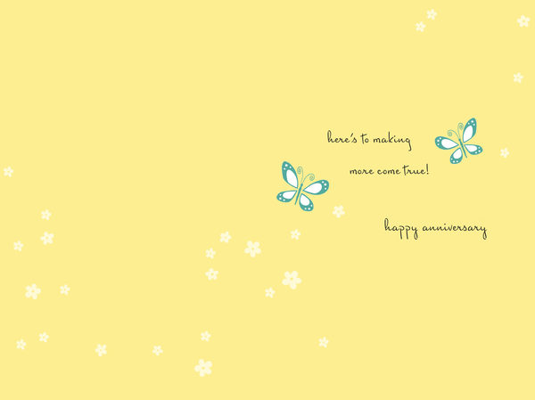 slide 2 of 2, Hallmark Crd Cpl Annv Btterflies & Flwrs, 0.6 oz