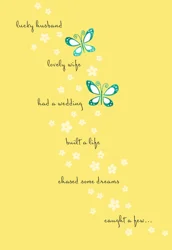 Hallmark Crd Cpl Annv Btterflies & Flwrs