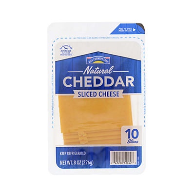 slide 1 of 1, Hill Country Fare Cheddar Sliced Cheese, 6 oz