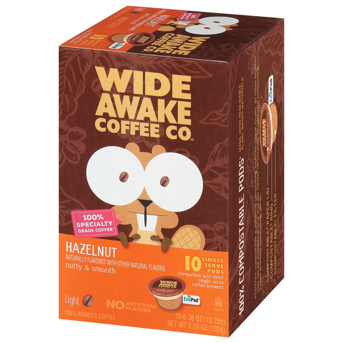 slide 9 of 9, Wide Awake Coffee Co. Single Serve Pods Light Hazelnut Coffee - 10 ct, 10 ct