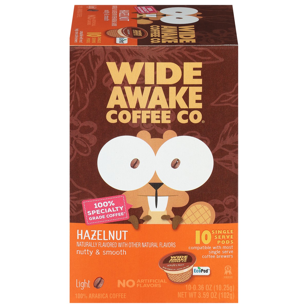 slide 1 of 9, Wide Awake Coffee Co. Single Serve Pods Light Hazelnut Coffee - 10 ct, 10 ct