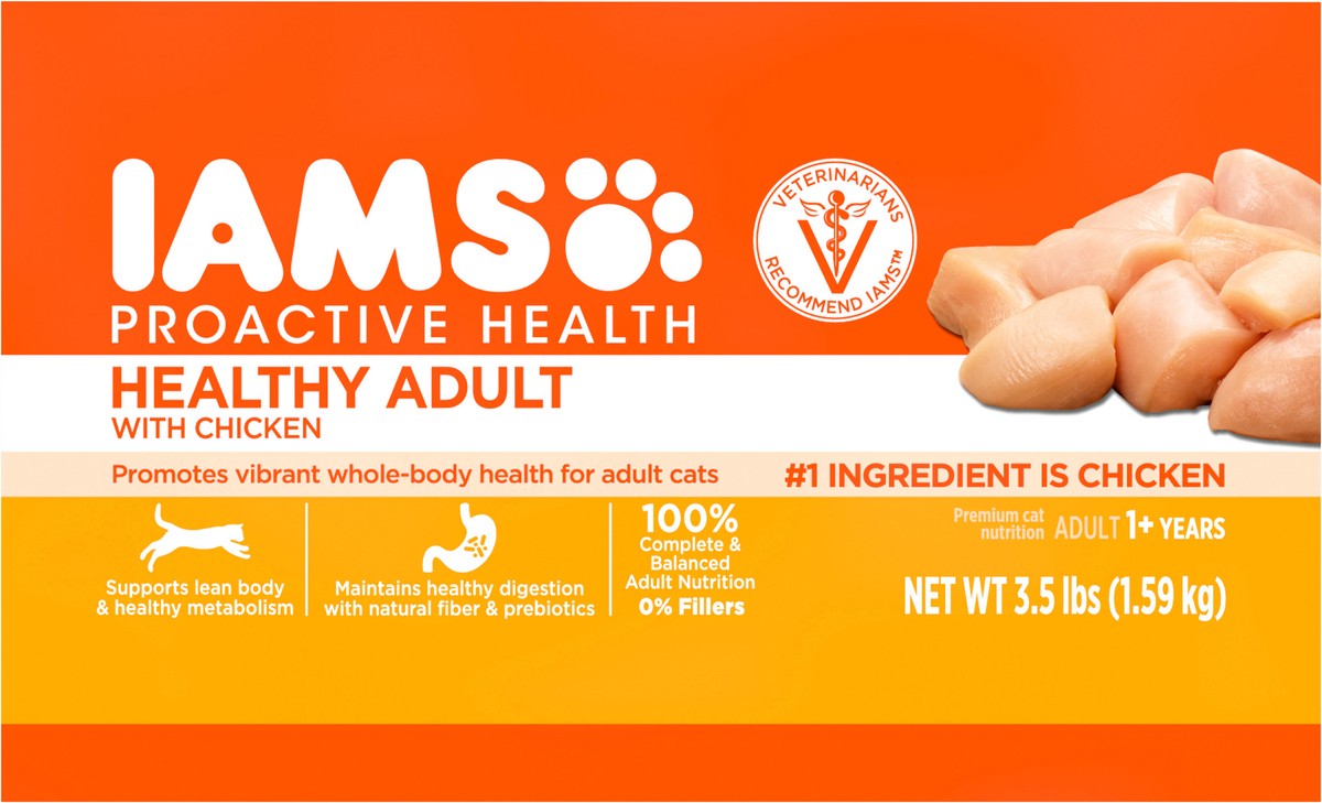 slide 13 of 14, IAMS Proactive Health with Chicken Adult Premium Dry Cat Food - 3.5lbs, 3.5 lb