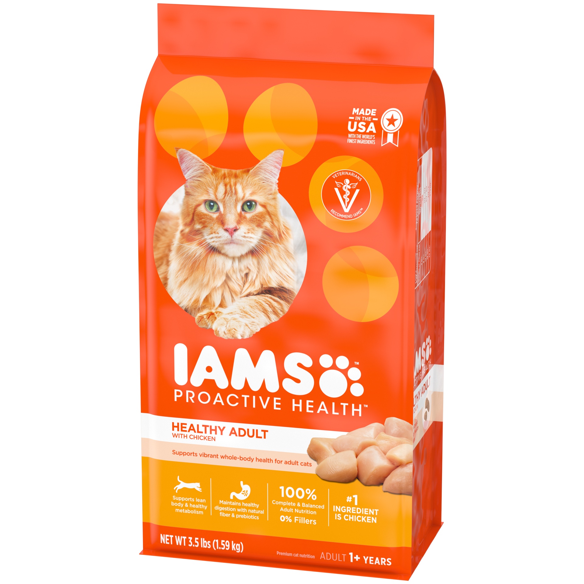 IAMS PROACTIVE HEALTH Adult Healthy Dry Cat Food with Chicken Cat ...