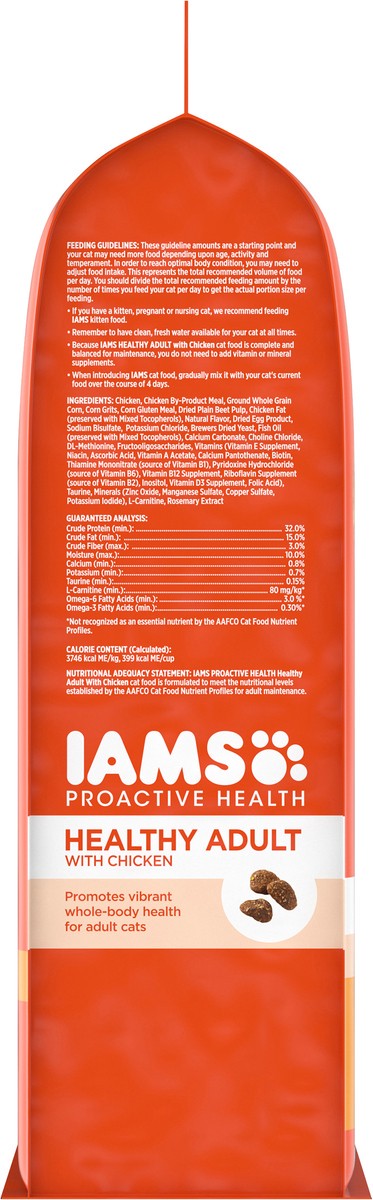 slide 11 of 14, IAMS Proactive Health with Chicken Adult Premium Dry Cat Food - 3.5lbs, 3.5 lb