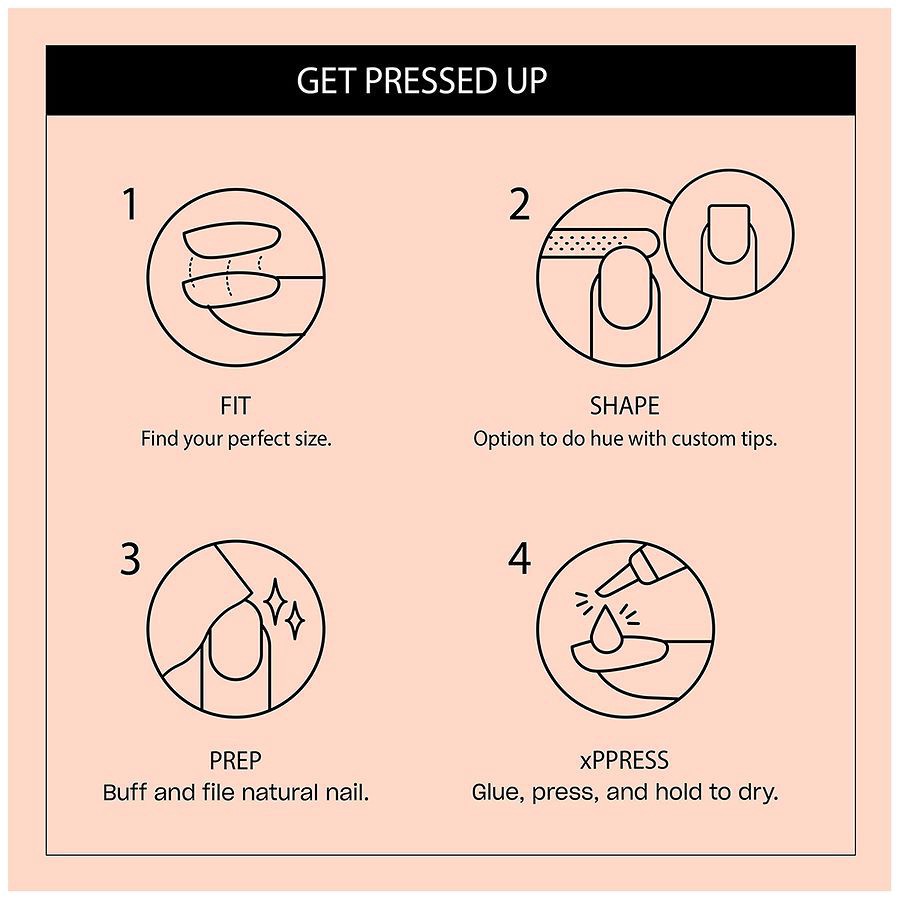 slide 4 of 5, OPI On Point Press On Nail Set - Peach Smoothie, 1 ct