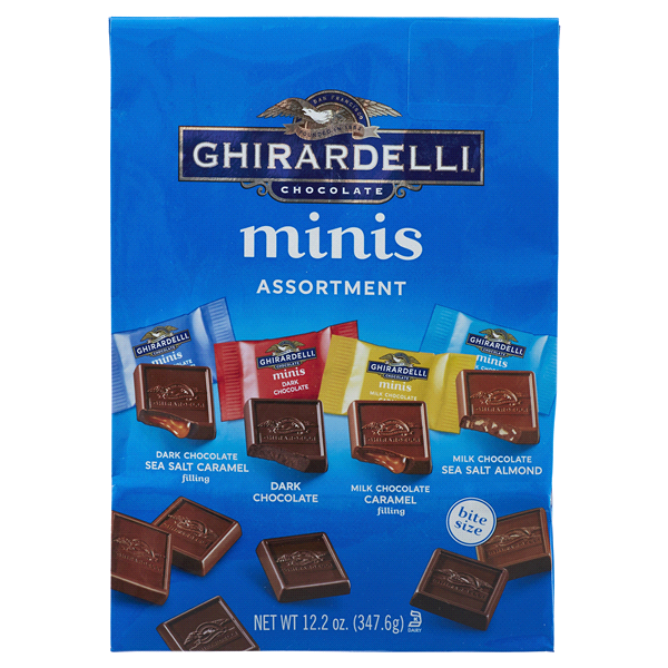 slide 1 of 5, Ghirardelli Chocolate, Assortment, Minis, 12.2 oz