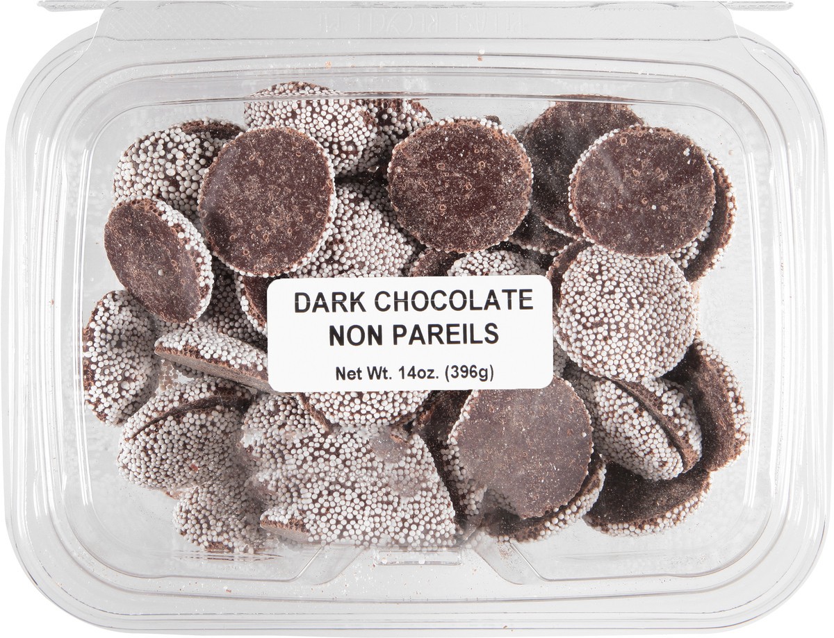 slide 6 of 9, JLM Manufacturing Non Pareils Dark Chocolate 14 oz, 14 oz