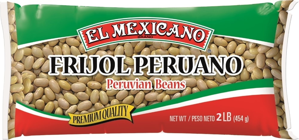 slide 1 of 1, El Mexicano Beans Peruvian Whole Frijol Peruano Bag, 32 oz