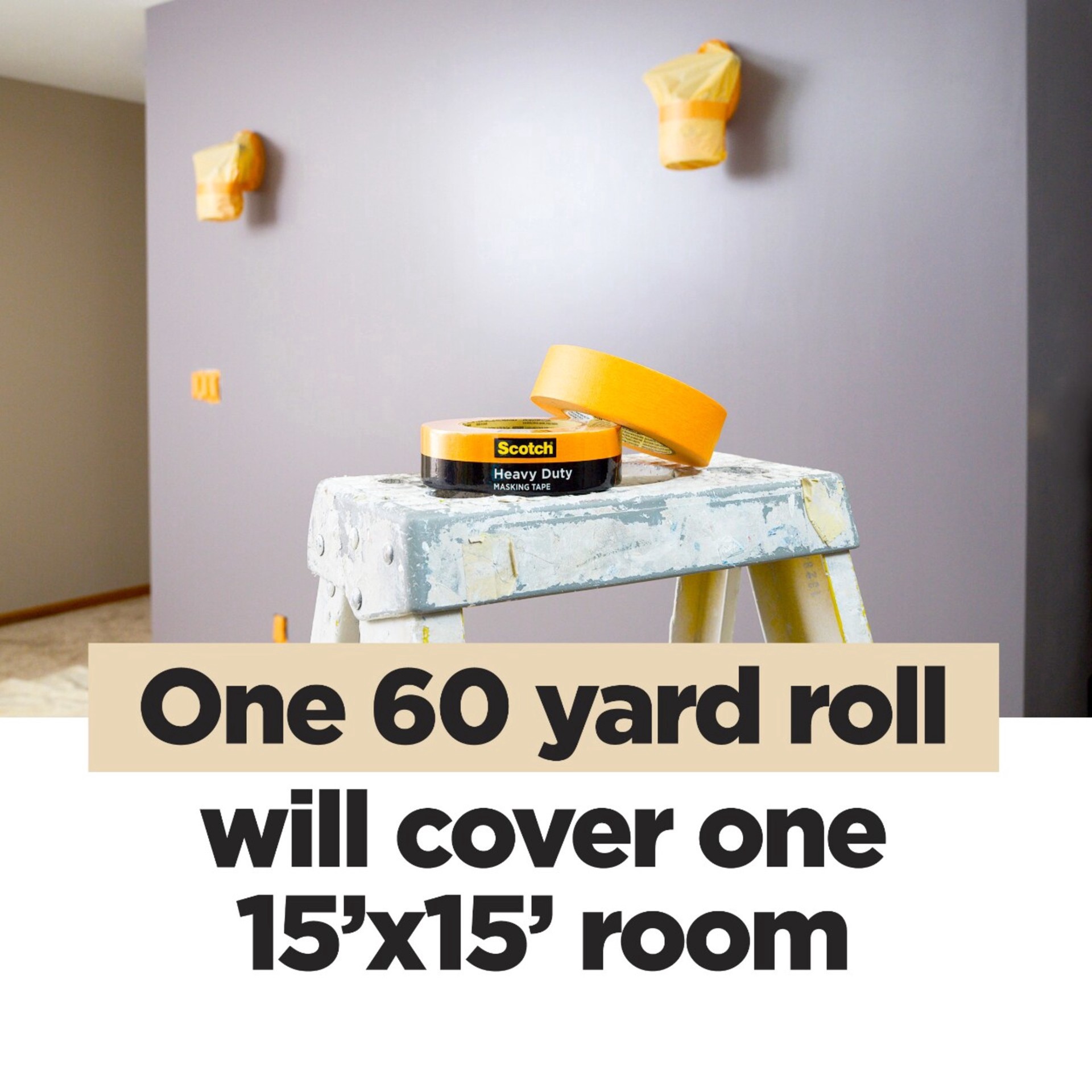 slide 8 of 9, Scotch 0.94" X 60yd. Heavy Duty Masking Tape, 0.94 in x 60 yd