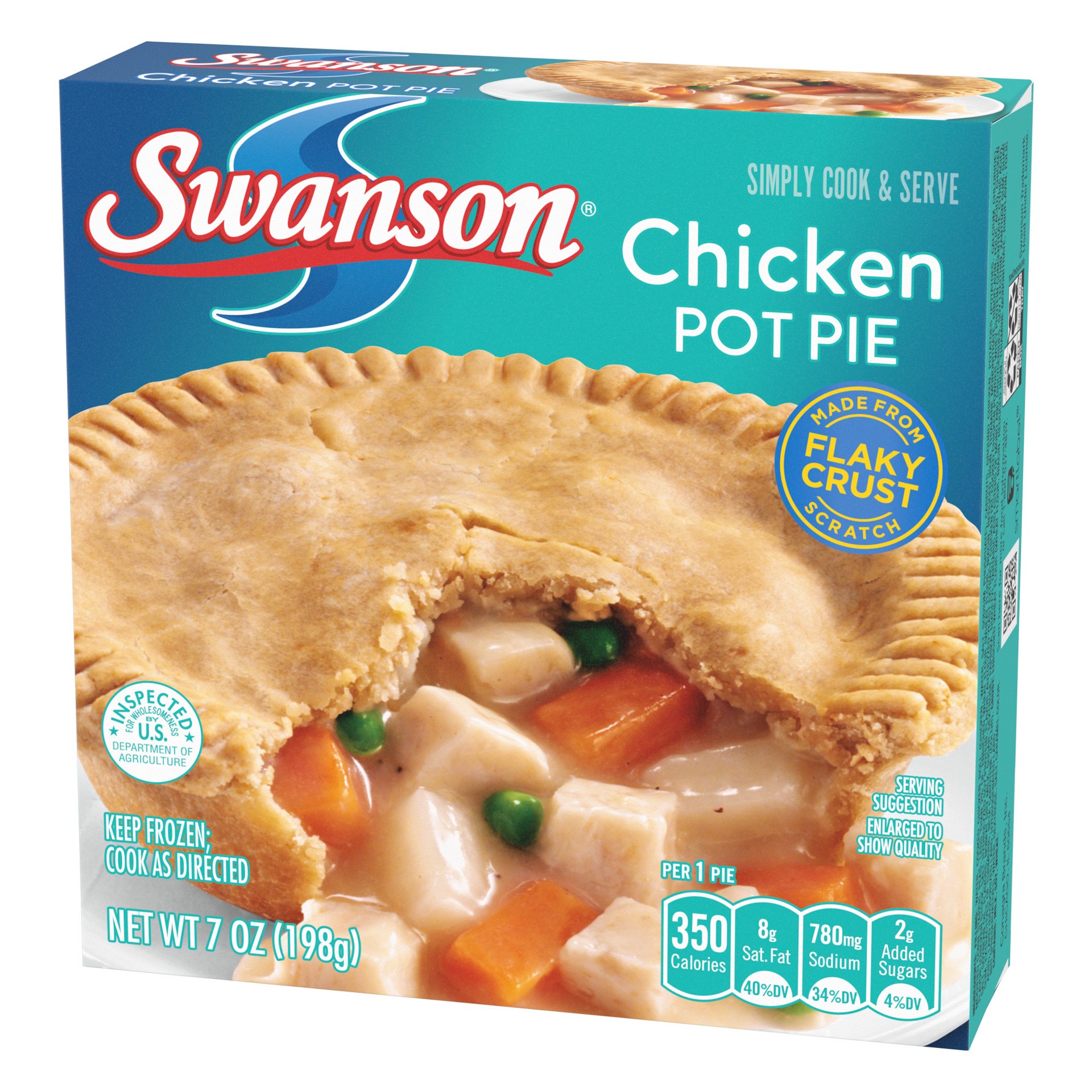 slide 5 of 5, Swanson Individual Chicken Pot Pie Frozen Meal, 7 oz., 7 oz