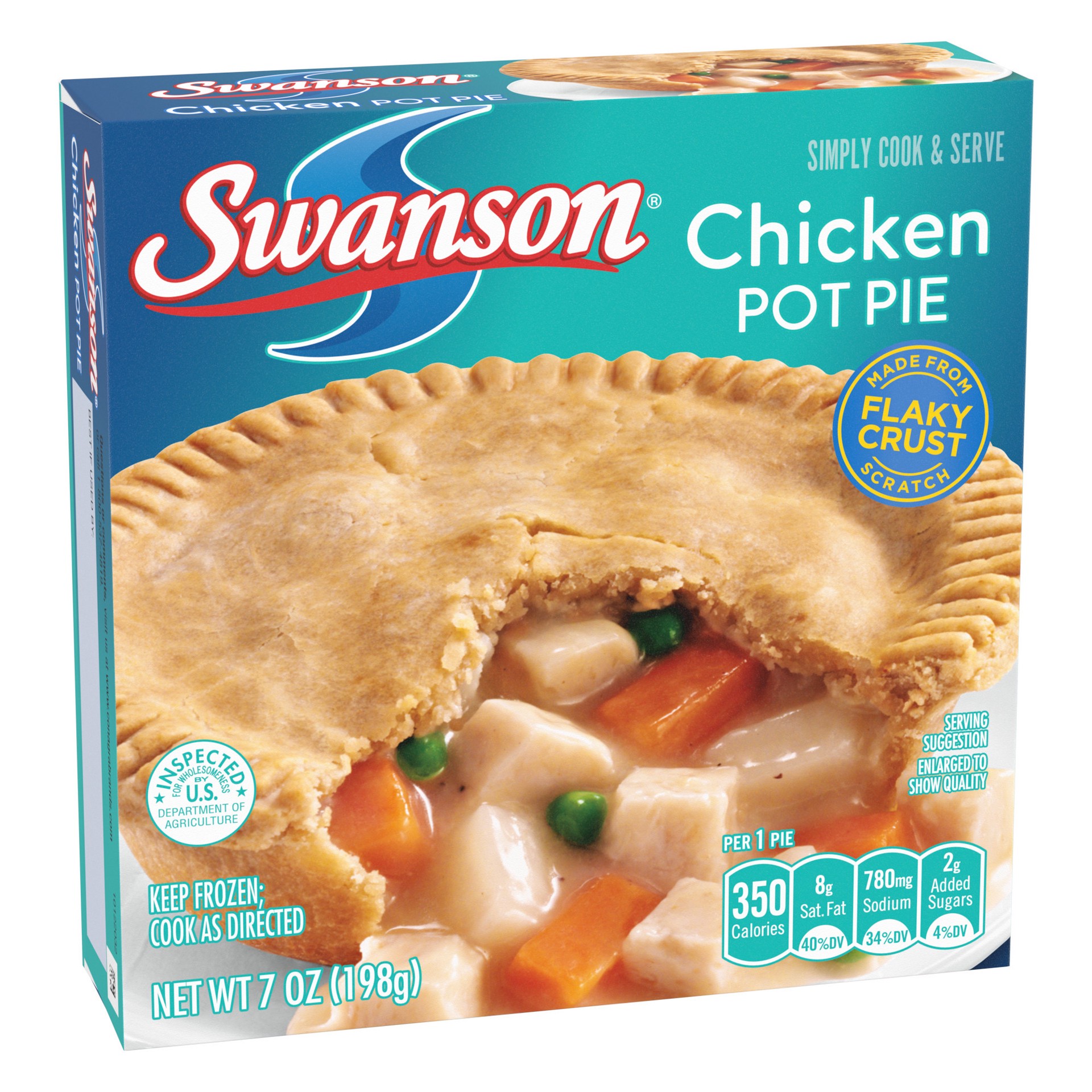 slide 3 of 5, Swanson Individual Chicken Pot Pie Frozen Meal, 7 oz., 7 oz