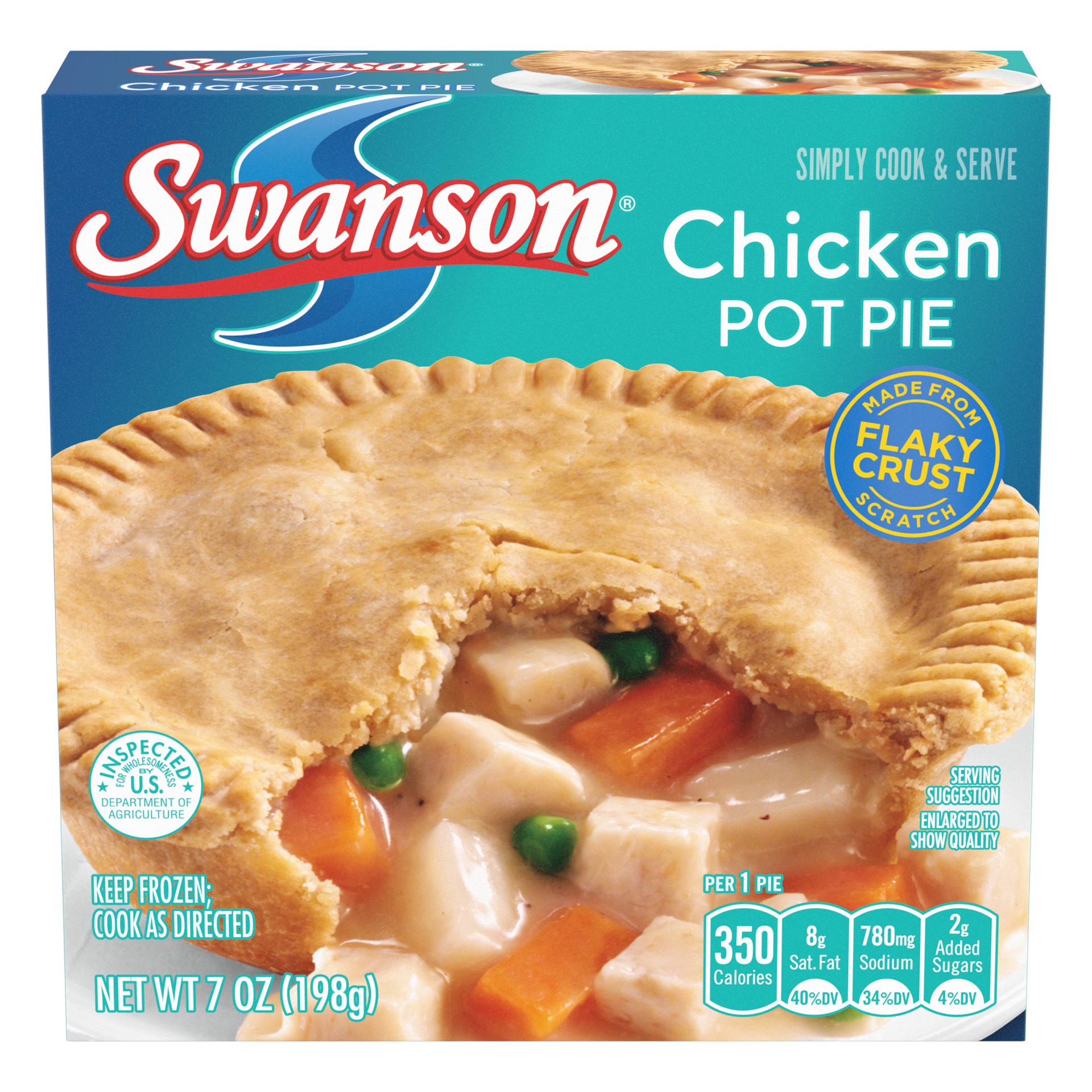 slide 1 of 5, Swanson Individual Chicken Pot Pie Frozen Meal, 7 oz., 7 oz