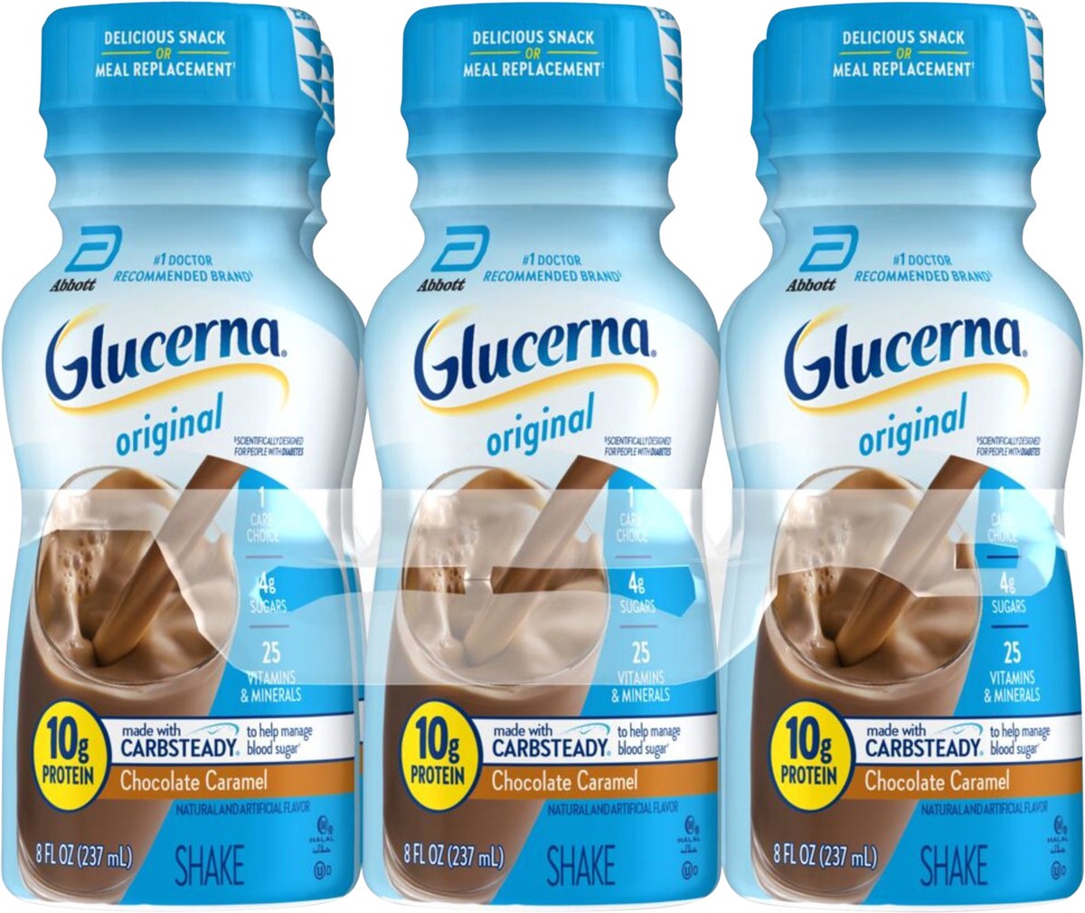 slide 5 of 5, Glucerna Original Chocolate Caramel Shake Bottle 6 ea, 6 ct