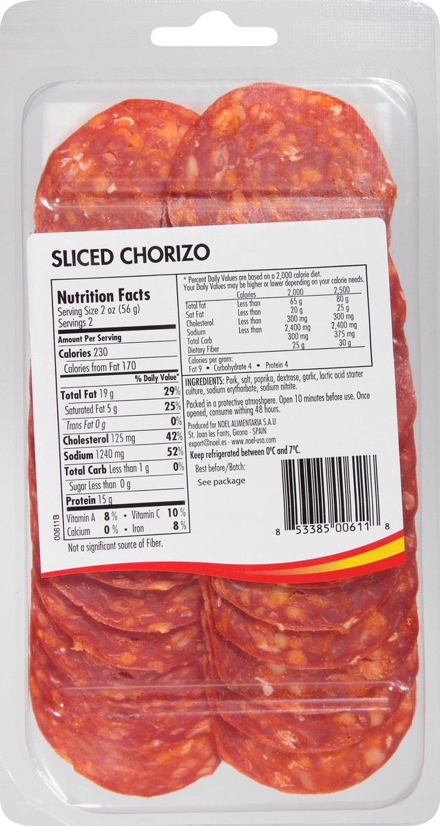 slide 6 of 11, Noel Chorizo, 4 oz