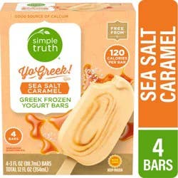 Simple Truth Yo Greek Sea Salt Caramel Greek Frozen Yogurt Bars 4 Count