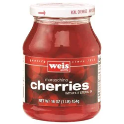 Weis Quality Maraschino Cherries Without Stems