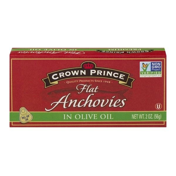 slide 1 of 1, Crown Prince Flat Anchovies In Olive Oil, 2 oz
