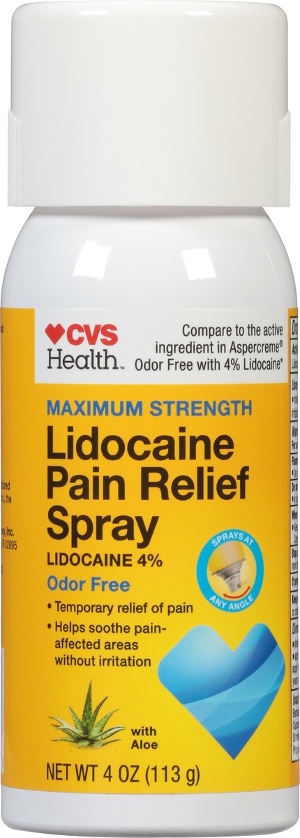slide 9 of 13, CVS Health Maximum Strength Lidocaine Pain Relief Spray, 4 Oz, 1 ct