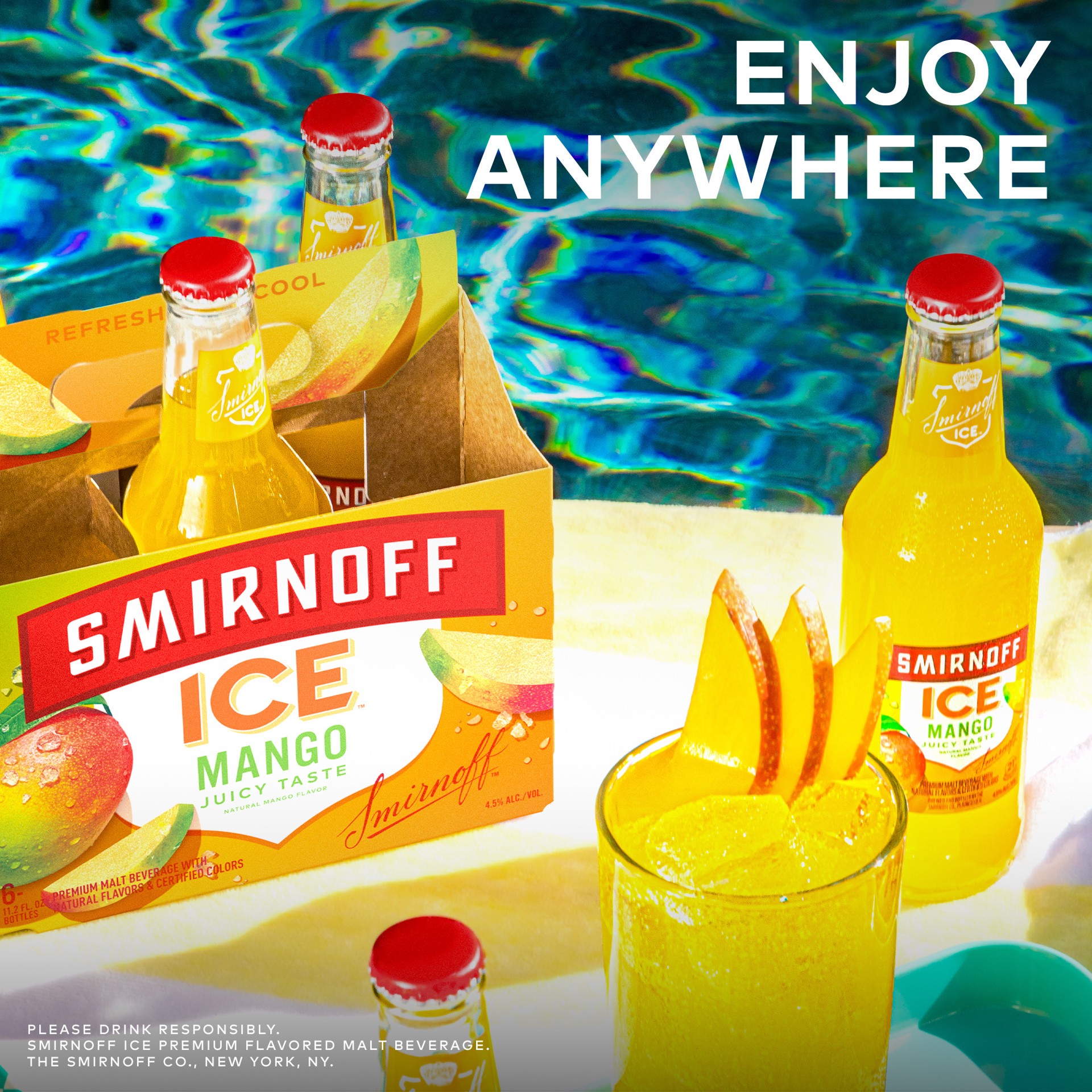 slide 7 of 10, Smirnoff Ice Mango Malt Beverage 6 ea, 6 ct; 11.2 oz