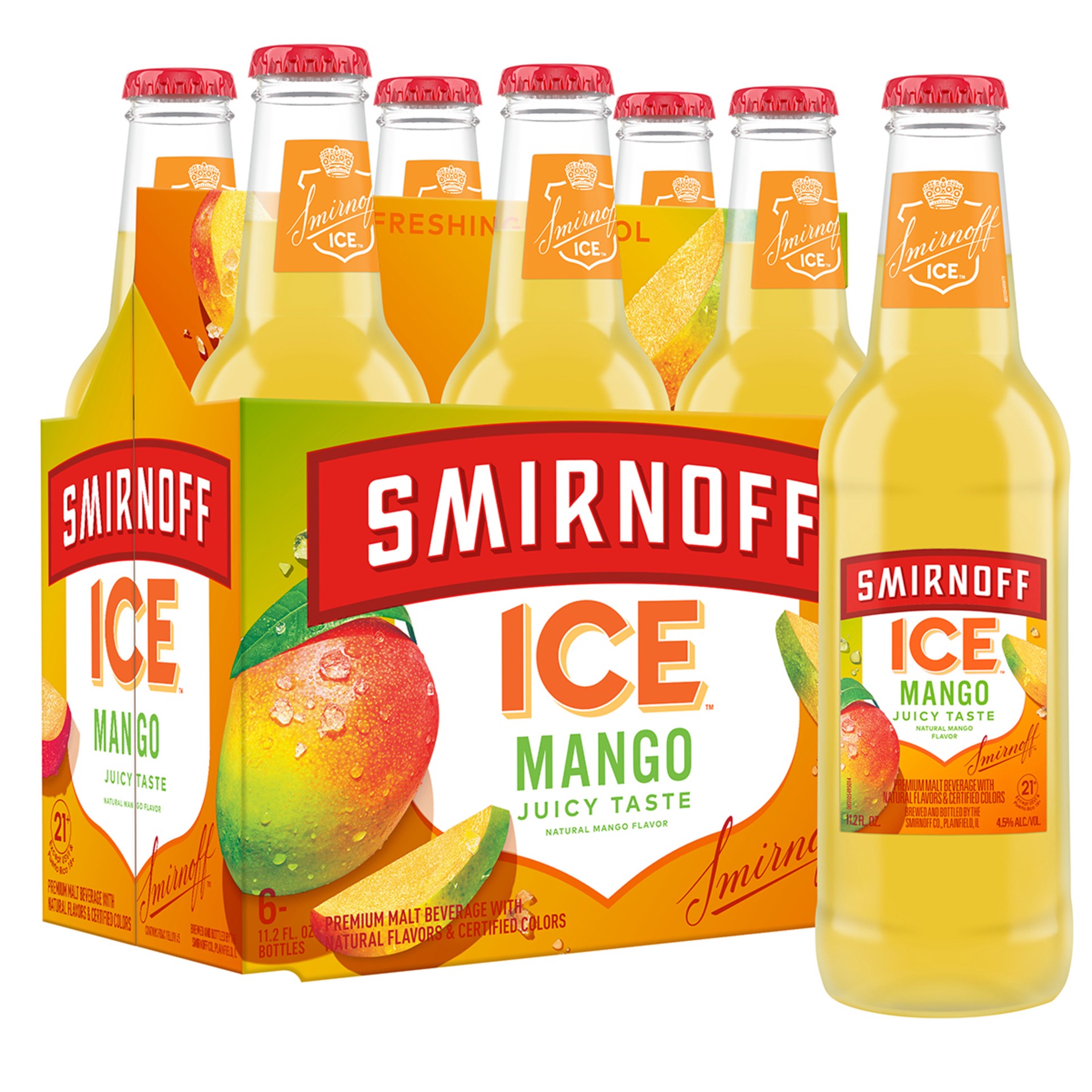 slide 4 of 10, Smirnoff Ice Mango Malt Beverage 6 ea, 6 ct; 11.2 oz