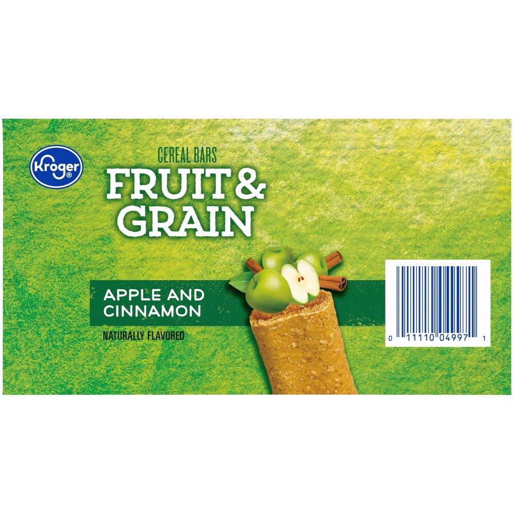 slide 6 of 6, Kroger Fruit & Grain Apple And Cinnamon Cereal Bars, 24 ct