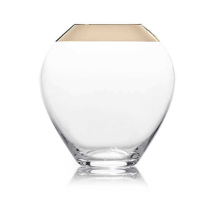 slide 1 of 1, Mikasa Serenity Gold Vase, 7 in