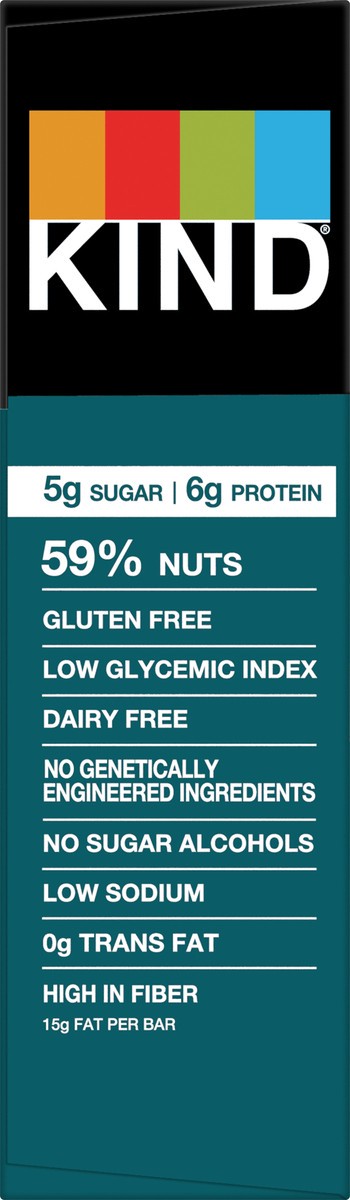 slide 5 of 6, KIND Healthy Snack Bar, Dark Chocolate Nuts & Sea Salt, 5g Sugar | 6g Protein, Gluten Free Bars, 1.4 OZ, 6 Count, 6 ct