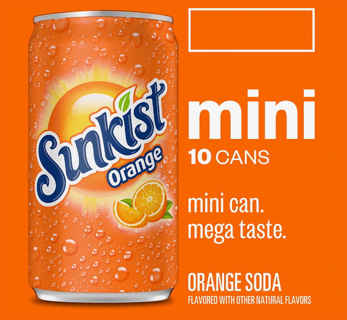 slide 7 of 12, Sunkist Mini Orange Soda 10-7.5 fl oz Cans, 10 ct