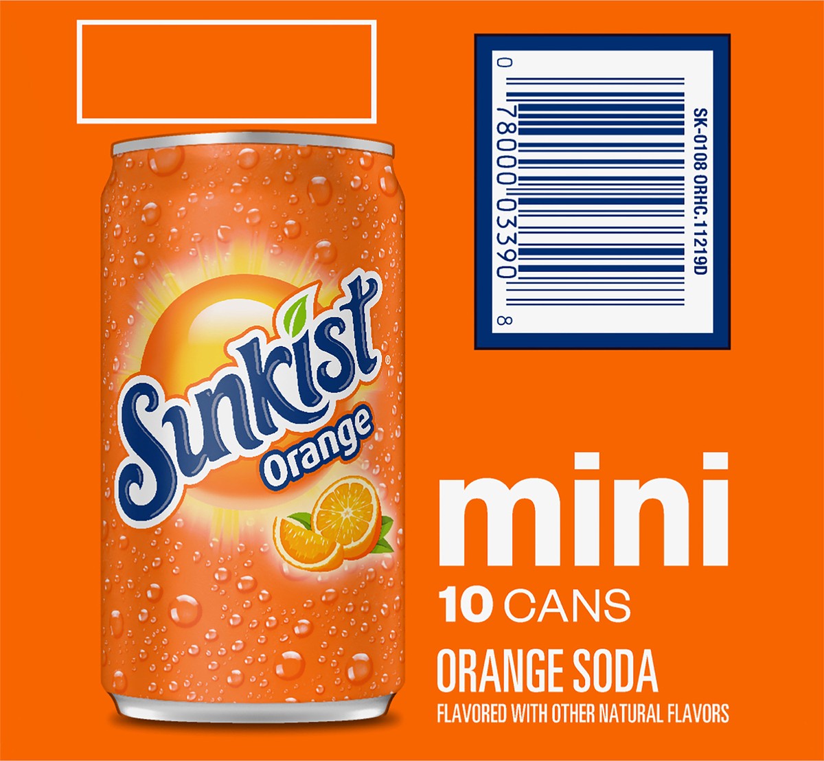 slide 2 of 12, Sunkist Mini Orange Soda 10-7.5 fl oz Cans, 10 ct