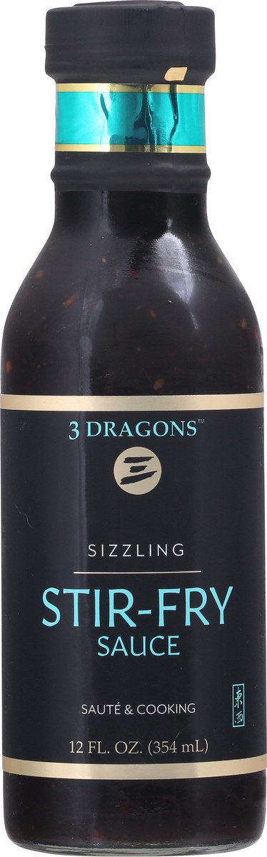 slide 2 of 12, 3 Dragons East West Tea Company Sizzling Stir-fry Saute and Cooking Sauce, 12 oz