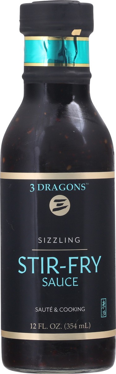 slide 1 of 12, 3 Dragons Sizzling Stir-Fry Sauce 12 fl oz, 12 fl oz