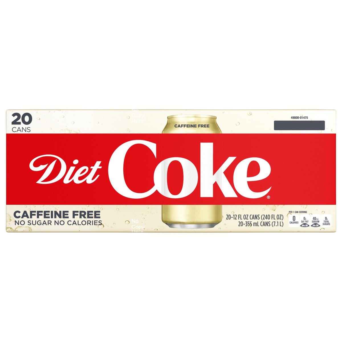 slide 1 of 5, Coca-Cola Diet Coke Caffeine-Free Cans, 12 fl oz, 20 Pack, 20 ct