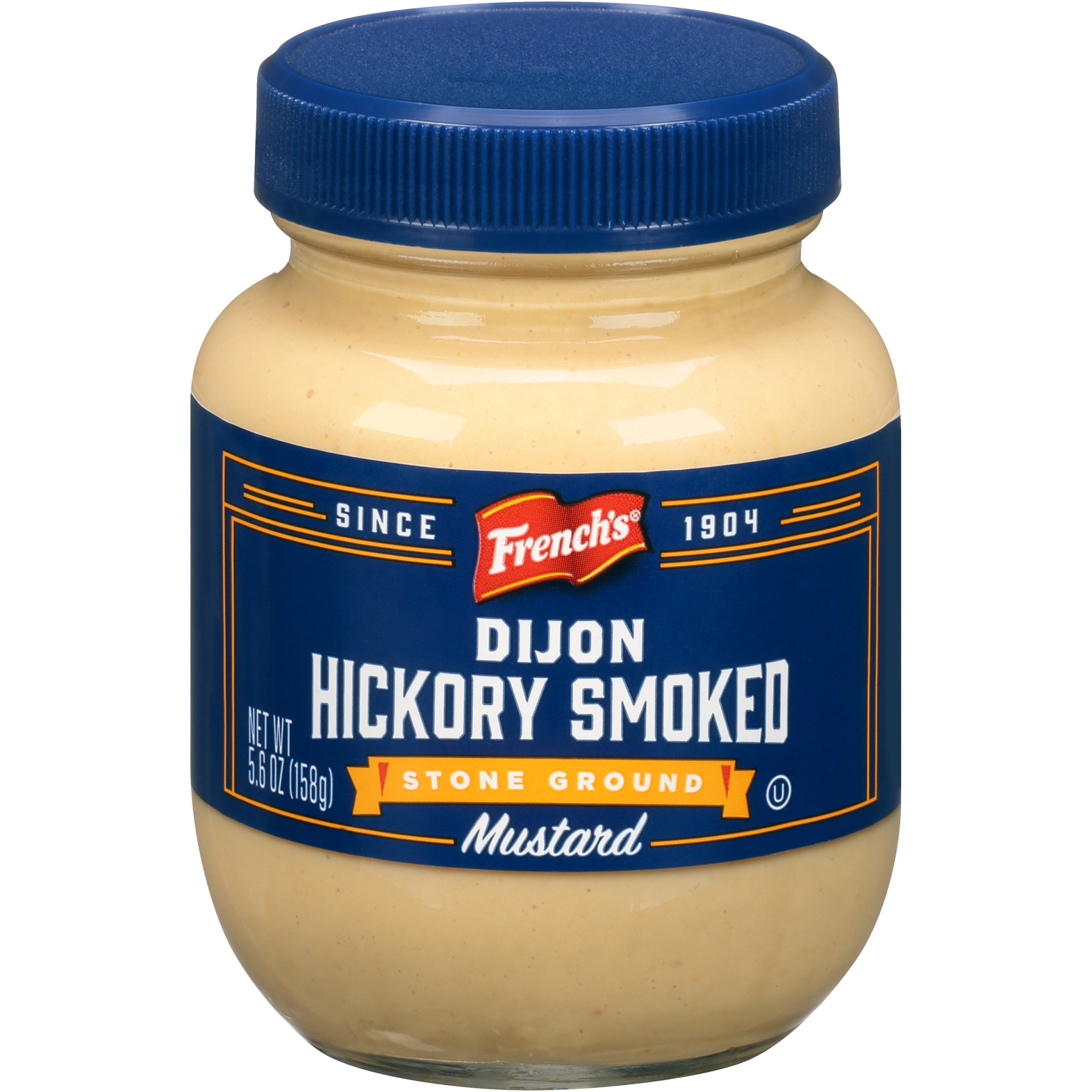 slide 1 of 7, French's Dijon Hickory Smoked Stone Ground Mustard, 5.6 oz
