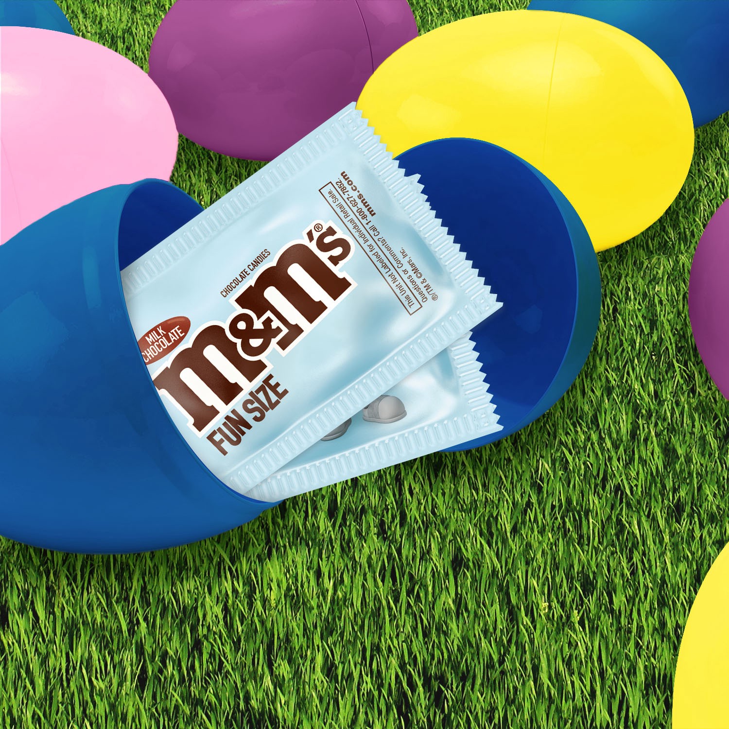 slide 7 of 8, M&M's Milk Chocolate Fun Size Easter Basket Stuffers, 10.53 Oz Bag, 10.53 oz
