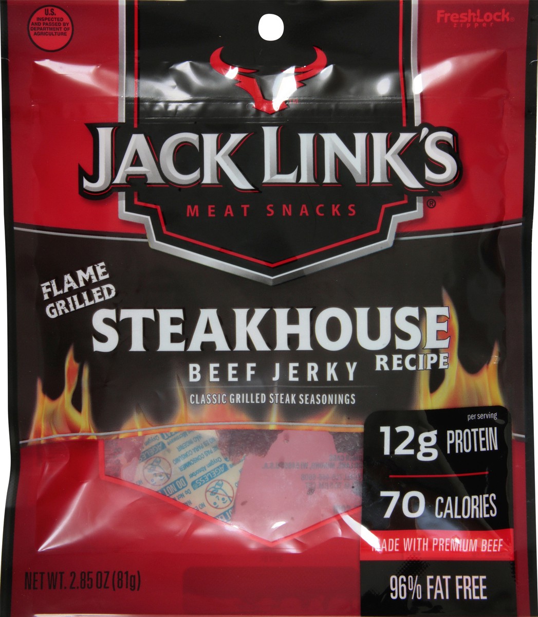slide 4 of 12, Jack Link's Steakhouse Beef Jerky, 2.85 oz